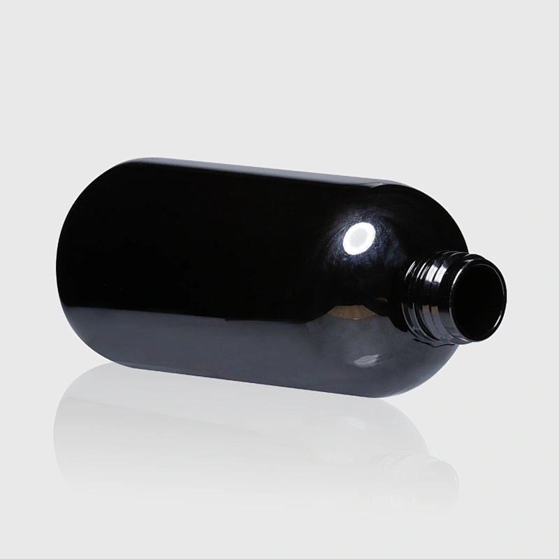 250ml Recycling Empty Black Plastic PET Lotion Pump Shampoo Bottle 8 oz Plastic Bottle With Pump