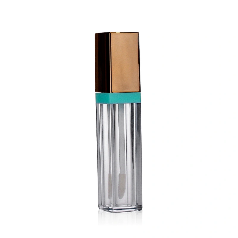 Luxurious AS Lip Gloss Tube Skincare Packaging Cosmetic Container with Wands And Preferable Square Shape Plastic Lip Gloss Pack