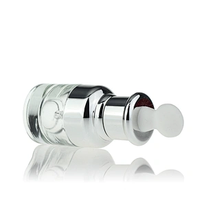 Hot Selling Cosmetic Packaging Container 20ml glass lotion serum bottle with silver pump lid wholesale price