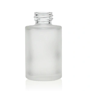 frosted Foundation Glass Bottle 30ml Cosmetic Makeup packaging Foundation Bottle with Plastic Cap Pump