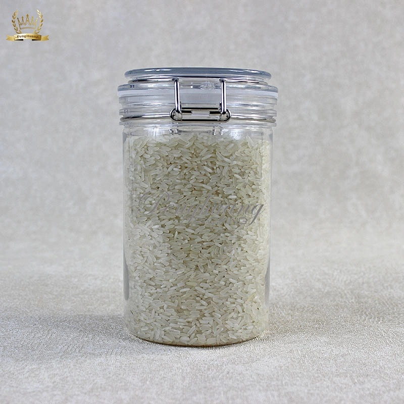Spot airtight PET 750g  unbreakable smooth body pyramid clip top jar for body Scrub skin care cream/ canned food
