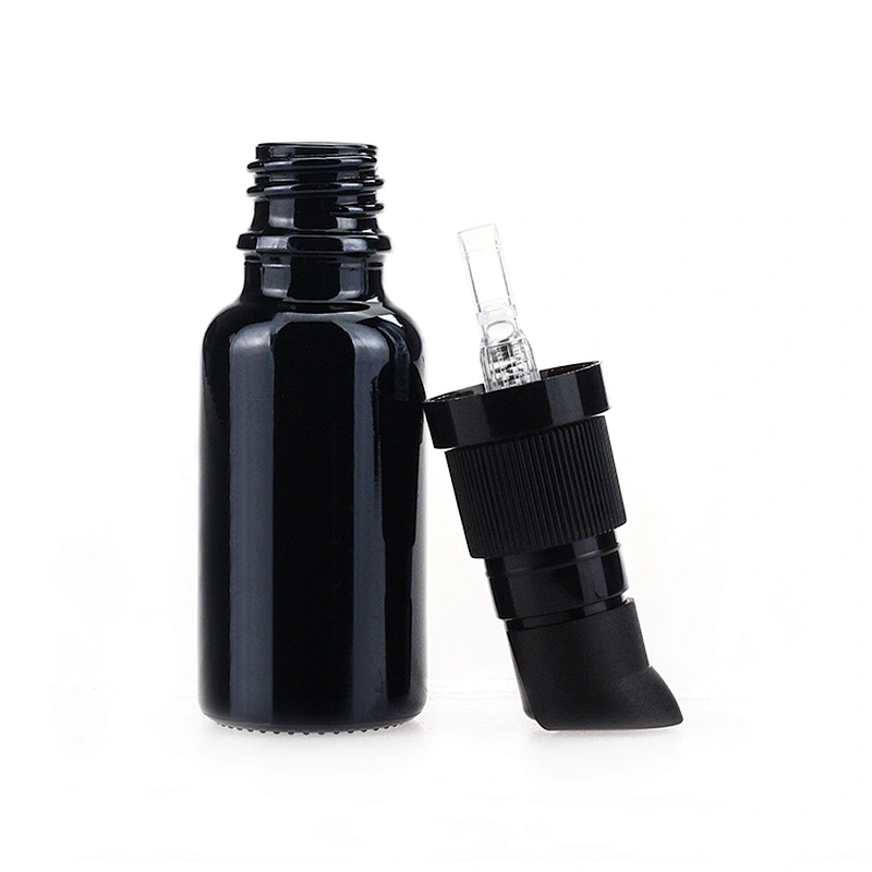 20ml black Glass Essential Oil Bottles Makeup Cosmetic Sample Container Bottle for 20ml Essential Oil Aromatherapy Use