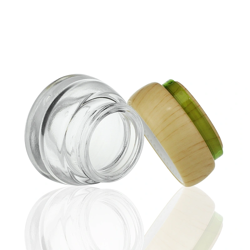 Clear Glass jar with Mushroom cap  15g 30g 50g  Face Cream Jars Container Manufacturers Cosmetic Packaging Set for Skin Care Jar