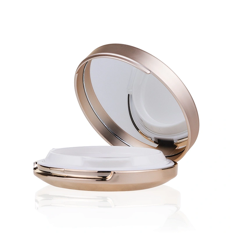 high quality wholesale compact foundation case empty round pressed pink compact powder case with mirror