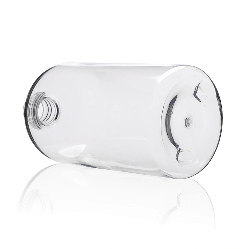 boston round empty plastic bottle 250ml 300 ml 500ml clear plastic Shampoo PET personal care body wash container OEM supplier