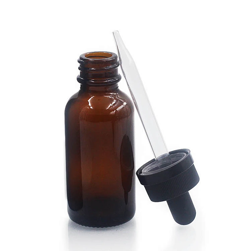 Boston Glass Bottles Massage Oil Glass Dropper Bottle 30ml Amber Body