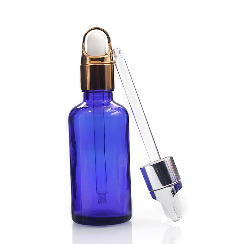 50ml Blue Glass Bottles with Glass Eye Dropper Dispenser for Essential Oils, Colognes & Perfumes,Chemistry Lab Chemicals