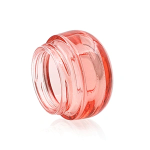 Clear pink  Glass jar 30g  50g Custom Color   Face Cream Jars Container Manufacturers Cosmetic Packaging Set for Skin Care Jar