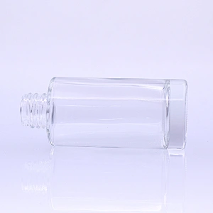 new design cosmetic packaging 30ml 1oz clear glass spray bottle lotion bottle foundation packaging gold pump