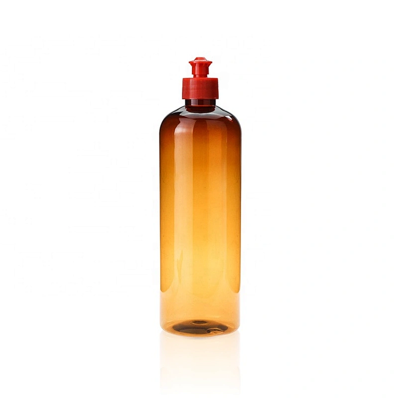 Many uses boston round 610ml  with fine mist sprayer pump amber plastic PET bottles