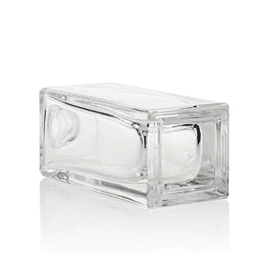 empty square glass 30ml Clear lotion glass bottle liquid foundation glass bottle pump package