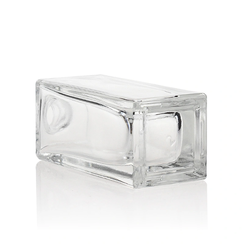 empty square glass 30ml Clear lotion glass bottle liquid foundation glass bottle pump package