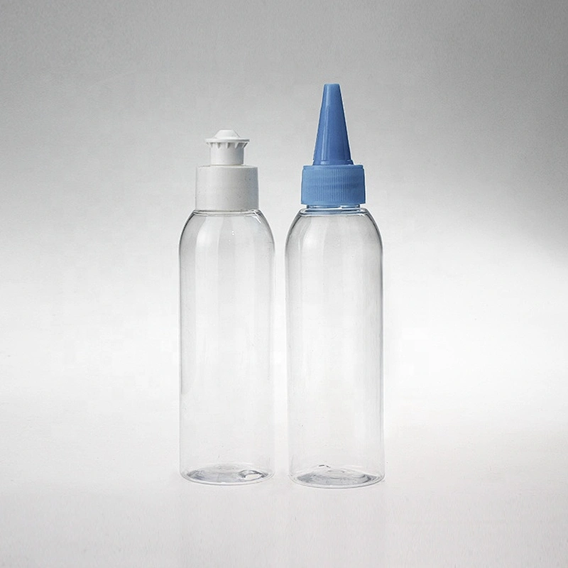 Factory wholesale130ml empty pet plastic  bottle with pump/ sprayer/ flip top cap