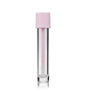 Empty Pink Lip Gloss Tube Skincare Packaging Cosmetic Container with Wands