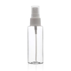 Customized 30ml 50ml 60ml clear plastic PET bottle sanitizer bottles plastic body care lotion bottle container OEM manufactory