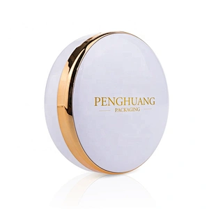 Air Cushion Box Empty Round Pressed Makeup Compact Powder Case with Mirror