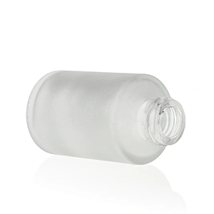 frosted Foundation Glass Bottle 30ml Cosmetic Makeup packaging Foundation Bottle with Plastic Cap Pump