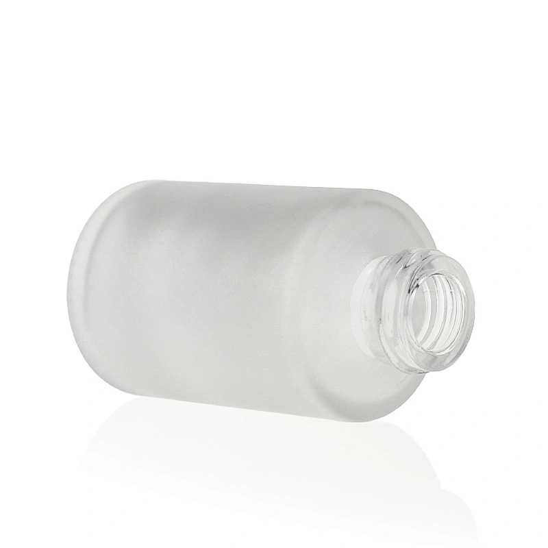 frosted Foundation Glass Bottle 30ml Cosmetic Makeup packaging Foundation Bottle with Plastic Cap Pump