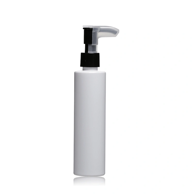 4oz 120ml Empty White Plastic PET Lotion Pump Bottle