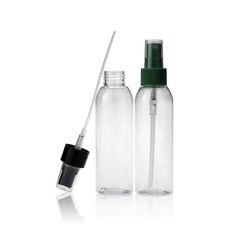 Factory wholesale130ml empty pet plastic  bottle with pump/ sprayer/ flip top cap