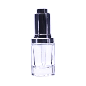 Best Selling New Design 15ml Round Shape Clear Empty Serum Oil Dropper Container Manufacturers