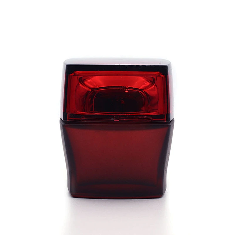 Glass jar 50g Custom Color Red spray painting Face Cream Jars Container Manufacturers Cosmetic Packaging Set for Skin Jar