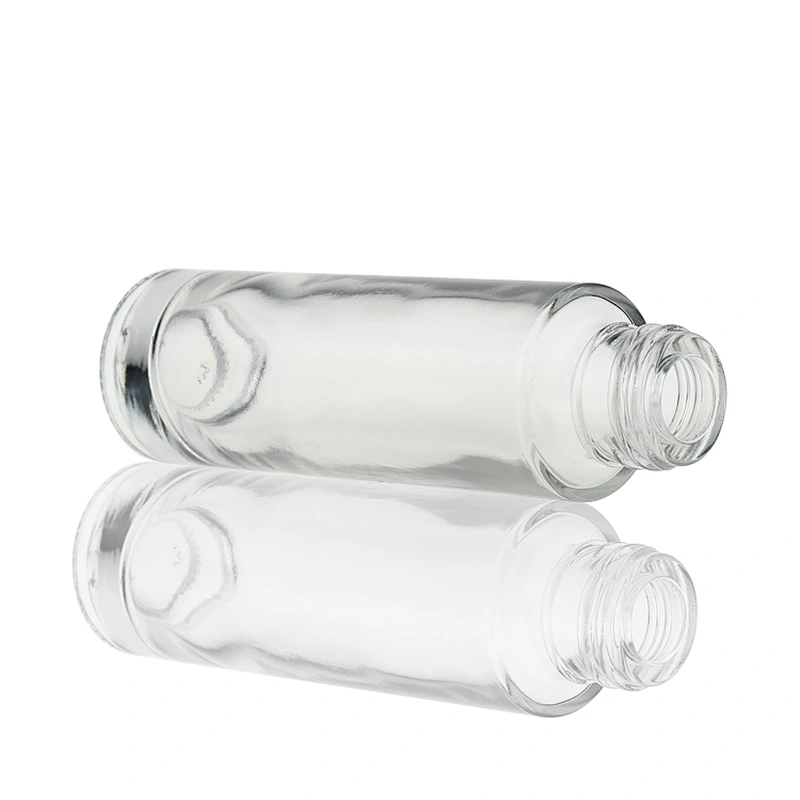 Round Glass Bottles Skin Care Serum Oil Glass Dropper Bottle 30ml Clear Custom Serum Face Oil Bottles Container Manufacturers