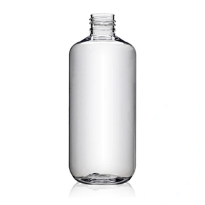 High end boston round 300ml Empty Plastic PET Bottle Pump Sanitizer sprayer High Capacity Clear plastic bottles OEM manufactory