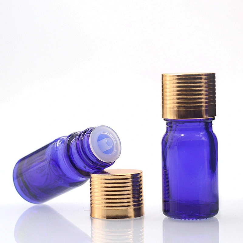 5ml Empty Mini  Blue Glass Dropper Bottles for essential Oil  Cosmetic Containers Vial  Glas