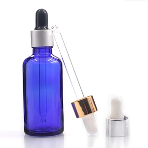 50ml Blue Glass Bottles with Glass Eye Dropper Dispenser for Essential Oils, Colognes & Perfumes,Chemistry Lab Chemicals