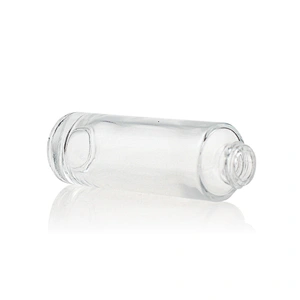 30ml cosmetic packaging clear empty serum pump lotion foundation glass bottle with pump cosmetic boxes wholesale