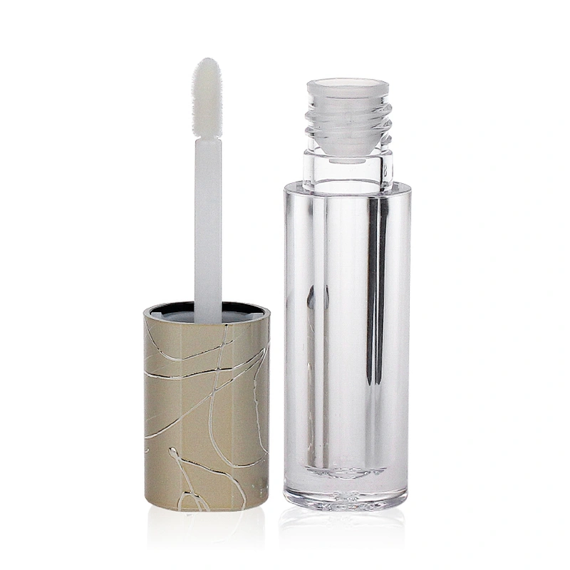C091 Private Label Empty Plastic Cosmetic Packaging Lip Gloss Tube 5ml Containers with Wands