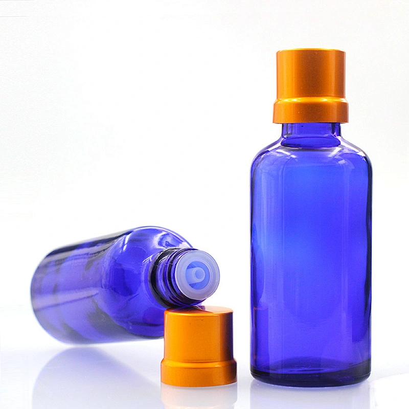50ml Blue Glass Bottles with Glass Eye Dropper Dispenser for Essential Oils, Colognes & Perfumes,Chemistry Lab Chemicals