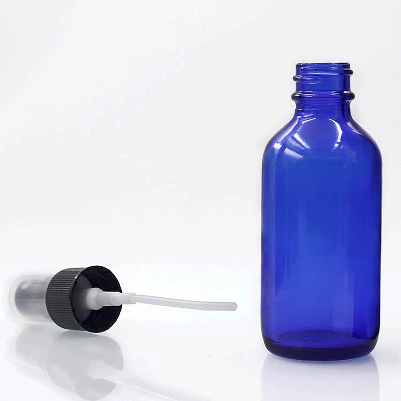 Boston Glass Bottles Massage Oil Glass Dropper Bottle 60 ml Blue Body