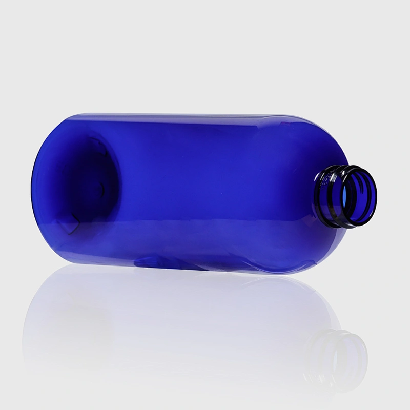 500ml Biodegradable Blue Empty Plastic PET Lotion Bottle Packing