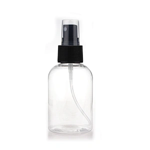 Cosmetic Packaging Plastic PET Cream Jars Container Travel Lotion Spray Bottle Set Personal Care Cream Jar with Black Lid Amazon