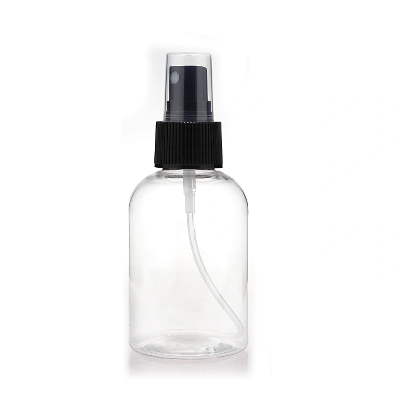 Cosmetic Packaging Plastic PET Cream Jars Container Travel Lotion Spray Bottle Set Personal Care Cream Jar with Black Lid Amazon