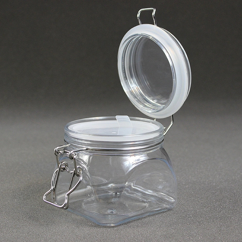 450ml 15oz Can Food Pet  Candle Easy Open Lid Dog Beverage Candy Plastic Canning Jar for Food Jam