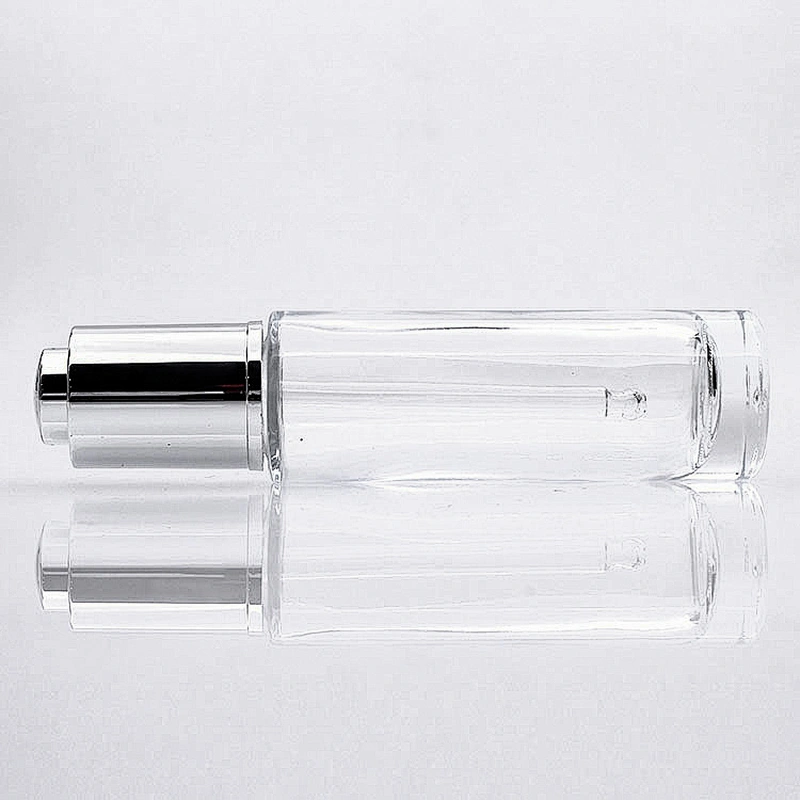Hot  Selling Cosmetic Containers  35ml Clear  Empty Skincare Glass Serum Bottles with Droppers