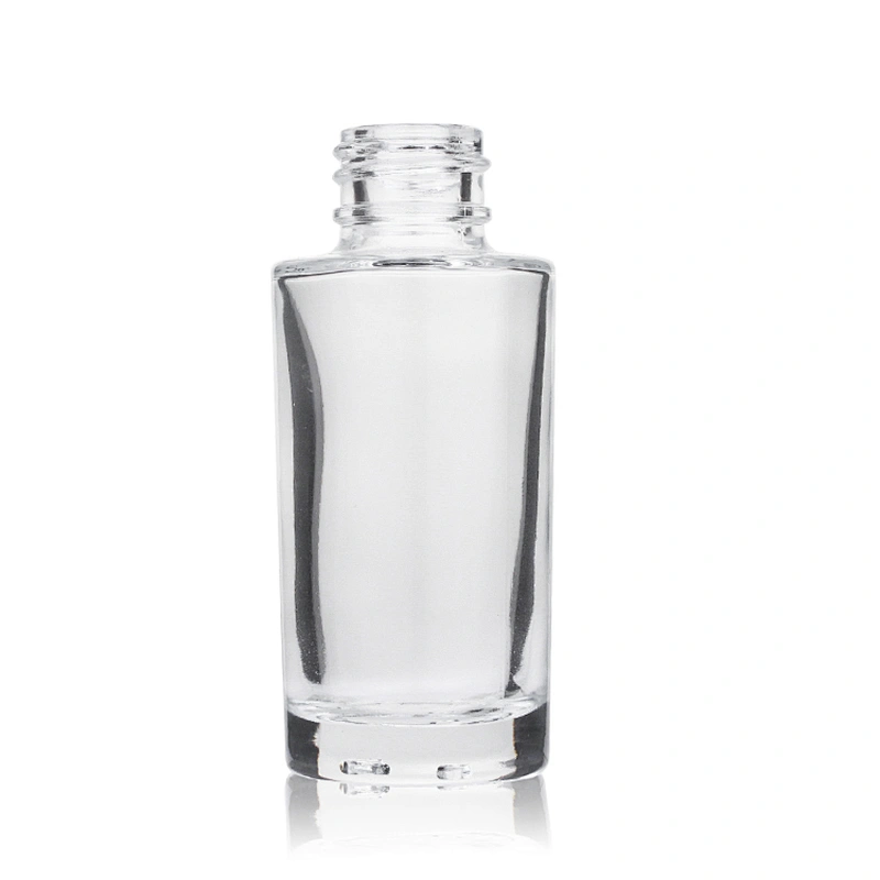 High quality cosmetic packaging 30ml 1oz lotion foundation liquid makeup glass pump bottle
