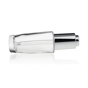 Round Clear Massage Oil Glass Dropper Bottles 40ml Serum Bottle Glass Cosmetic Bottles For Serum