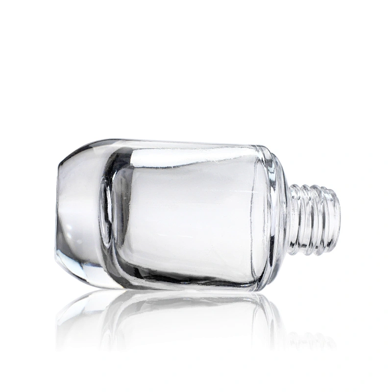 30ml empty glass bottles foundation bottle pump with plastic clear cap for cosmetic packaging