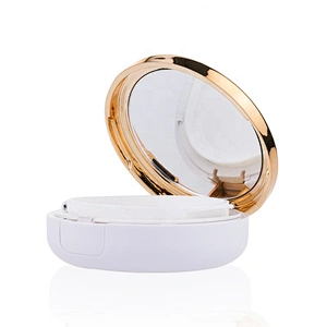 Air Cushion Box Empty Round Pressed Makeup Compact Powder Case with Mirror