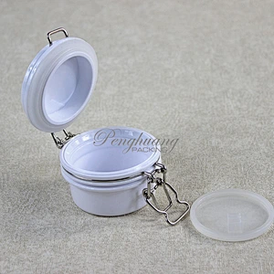 Spot airtight 40ml round shape airtight container kilner Jar with clasp lock lid wire bail jar for  cosmetic skin care cre honey