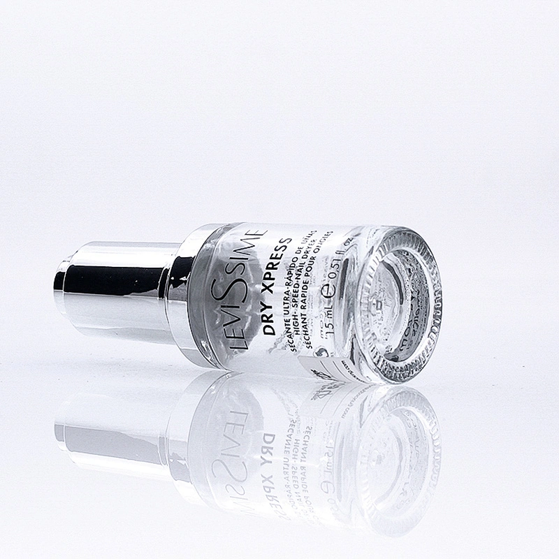 Best Selling New Design 15ml Round Shape Clear Empty Serum Oil Dropper Container Manufacturers