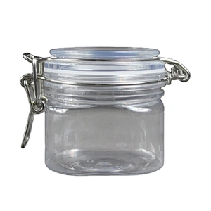 200ml skin care cream lotion cosmetic customized Plastic kilner clip top seal lock jar