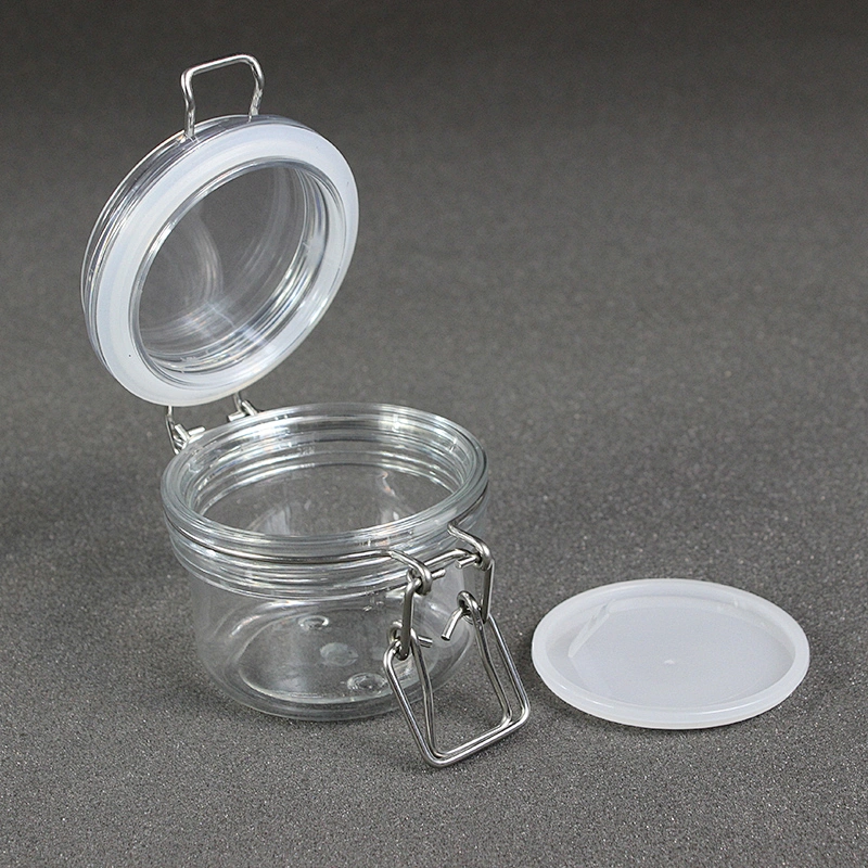 120ml skin care cream lotion cosmetic customized Plastic kilner clip top seal lock jar