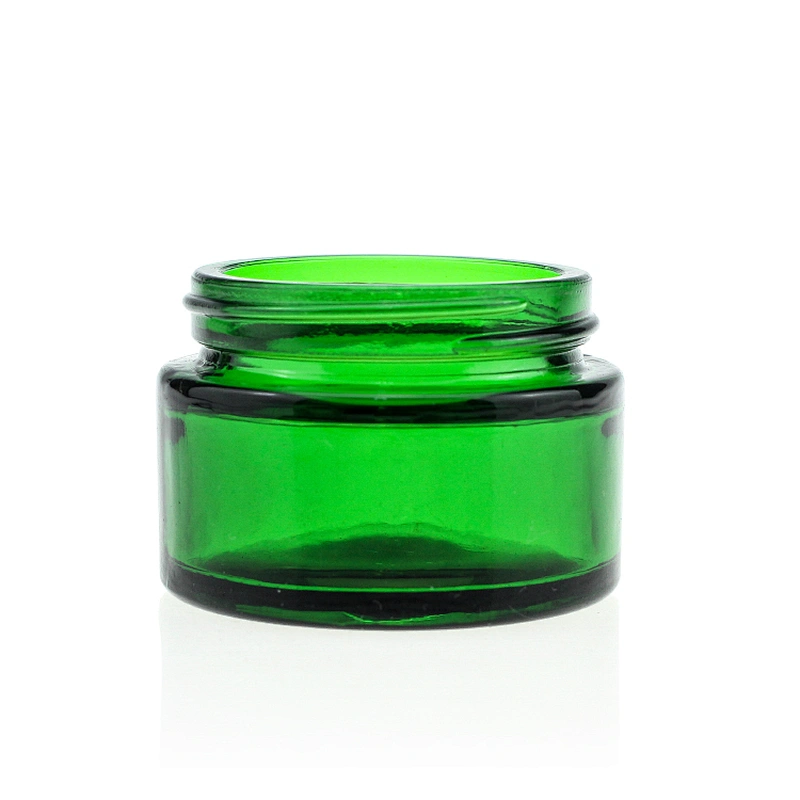 green Glass jar 15g 30g 50g Color Custom Face Cream Jars Container Manufacturers Cosmetic Packaging Set for Skin Care Good Jar