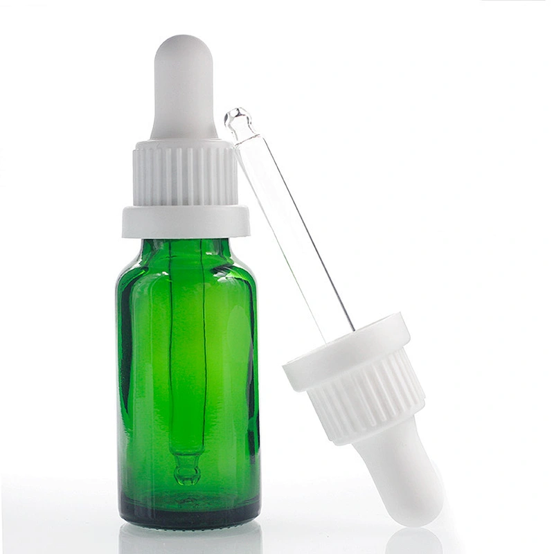 20ml Cosmetic Container green color Essential Oil Glass Dropper Bottle  Manufacturers hot sale low price