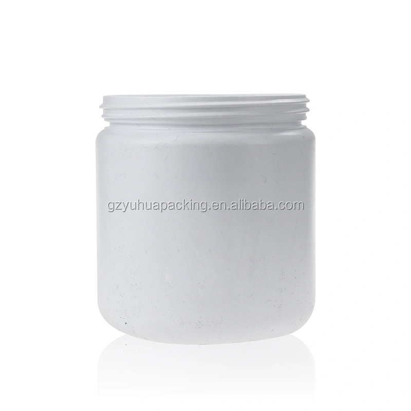 500ml white  pe cream and food jar container with white lid